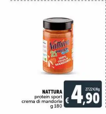 Nattura protein sport crema di mandorle g 180