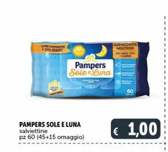 Pampers sole e luna salviettine pz 60 ( 45 + 15 omaggio )