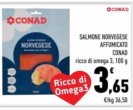 Salmone norvegese affumicato conad offerta di Conad City