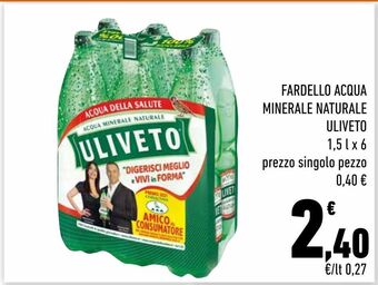 Conad City Fardello acqua minerale naturale uliveto offerta