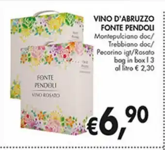 Supermercato Coal Vino d'abruzzo fonte pendoli bag in box l 3 offerta