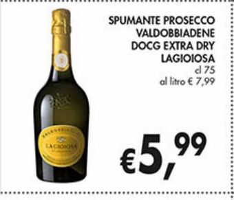 Supermercato Coal Spumante prosecco valdobbiadene docg extra dry la gioiosa cl 75 offerta