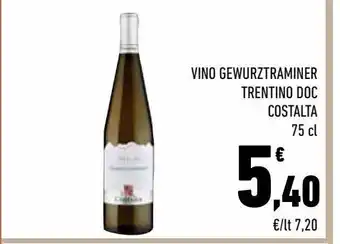 Vino gewurztraminer trentino doc costalta