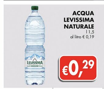 Supermercato Coal Acqua levissima naturale l 1.5 offerta