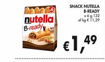 Supermercato Coal Snacks nutella b-ready g 132 offerta