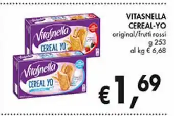 Vitasnella céréal yo original, frutti rossi g 253