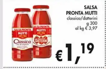 Supermercato Coal Salsa pronta mutti classica/datterini g 300 offerta