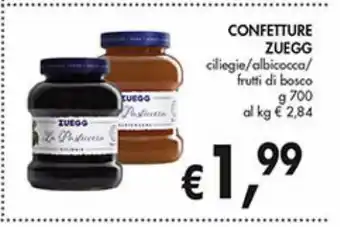 Confettura zuegg ciliege, albicocca, frutti di bosco g 700