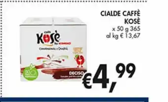 Cialde caffè kosè x50pz g 365