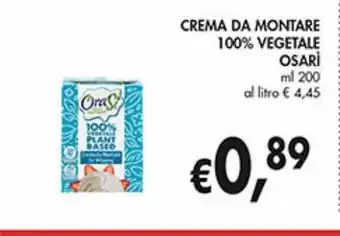 Crema da montare orasì 100% vegetale ml 200