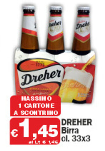 Dreher Birra cl. 33x3