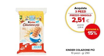 Oasi Kinder Colazione Più 10 pezzi - gr 290 offerta