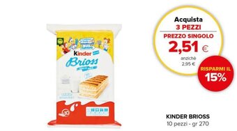 Oasi Kinder Brioss 10 pezzi - gr 270 offerta