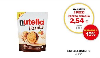 Oasi Nutella Biscuits gr 304 offerta