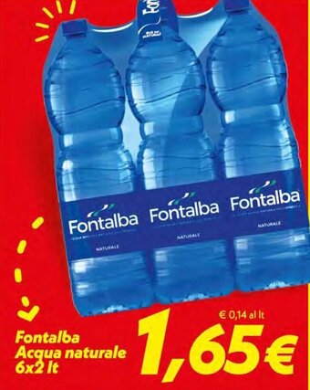 Iper Super Conveniente Fontalba Acqua naturale 6x2 lt offerta