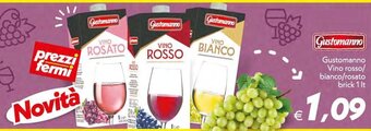 Gustomanno Vino rosso/bianco/rosato brick 1 lt