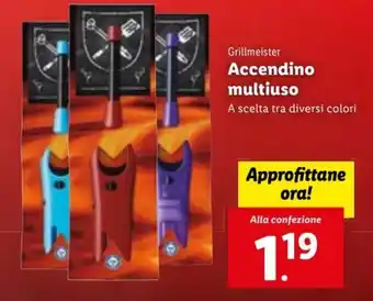 Lidl Grillmeister Accendino multiuso offerta