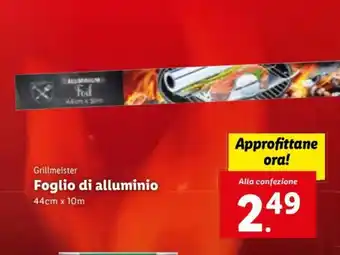 Grillmeister Foglio di alluminio 44cm x 10m