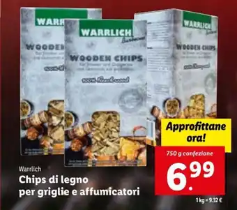 Lidl Warrlich Chips di legno per griglie e affumicatori 750 g offerta