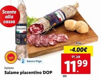 Lidl Italiamo Salame piacentino DOP offerta