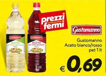 Iper Super Conveniente Gustomanno Aceto bianco/rosso pet 1 lt offerta