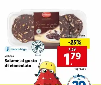 Lidl Milbona Salame al gusto/di cioccolato offerta
