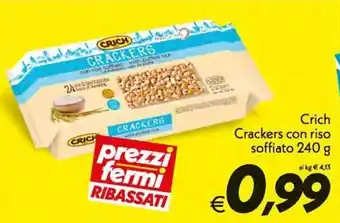 Iper Super Conveniente Crich Crackers con riso soffiato 240g offerta