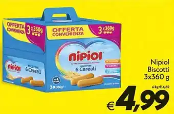 Iper Super Conveniente Nipiol Biscotti 3 x 360g offerta