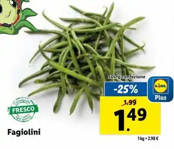 Lidl Fagiolini 500 g offerta