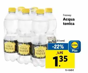 Lidl Freeway Acqua tonica 6x0,5 l offerta