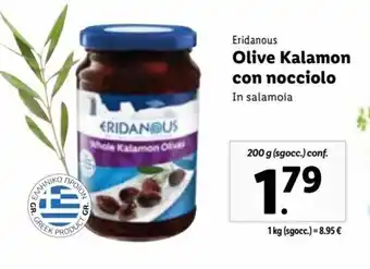 Lidl Erdanous Olive Kalamon con nocciolo 200 g offerta
