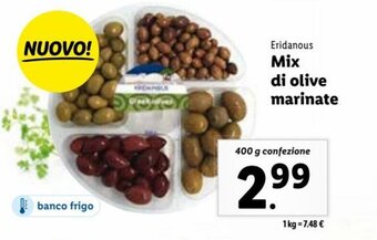 Lidl Eridanous Mix di olive marinate 400 g offerta