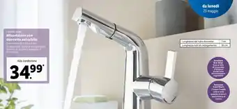 Lidl Livarno Home Miscelatore con doccetta estraibile 16 x 18,5 x 5 cm offerta