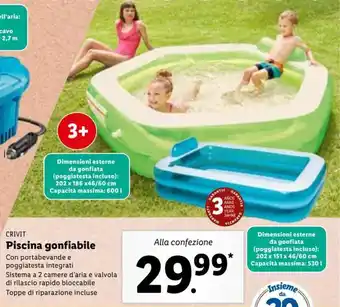 Lidl Crivit Piscina gonfiabile offerta