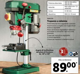 Lidl Parkside Trapano a colonna offerta