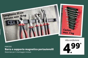 Parkside Barra o supporto magnetico portautensili
