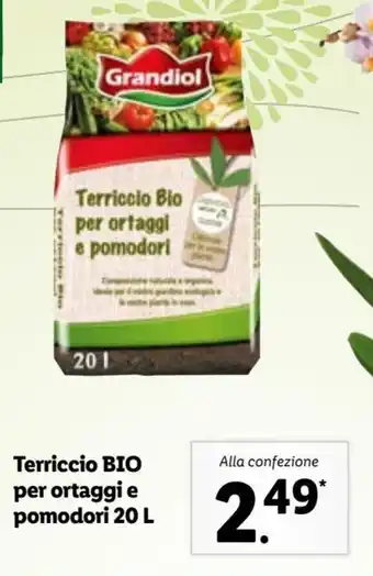 Lidl Grandiol Terricio BIO per ortaggi e pomodori 20 l offerta