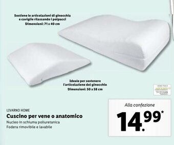 Lidl Livarno Home Cuscino per vene o anatomico offerta