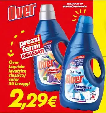 Iper Super Conveniente Over Liquido lavatrice classico/color 36 lavaggi offerta