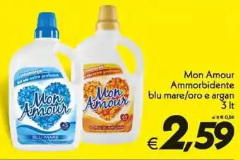 Iper Super Conveniente Mon Amour Ammorbidente blu mare/oro e argan 3lt offerta