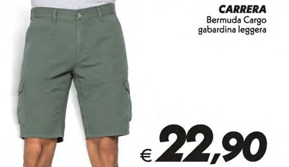 Carrera Bermuda Cargo gabardina leggera offerta di Iper Super Conveniente