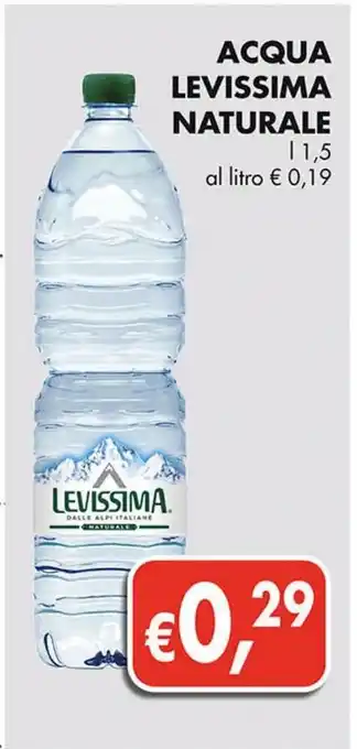 Acqua levissima naturale