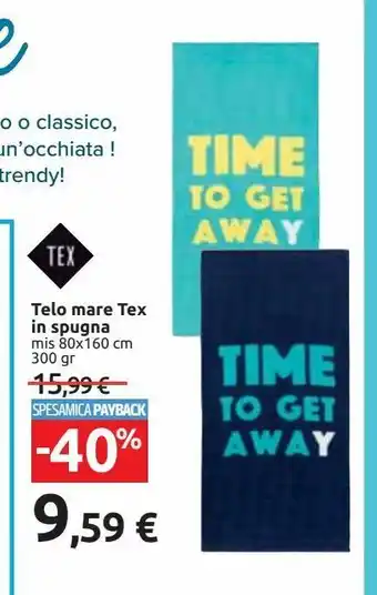 Telo mare tex in spugna