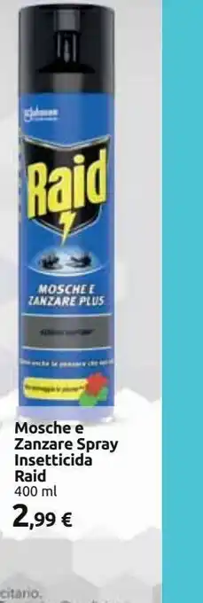Carrefour Iper Mosche e zanzare soray insetticida raid offerta