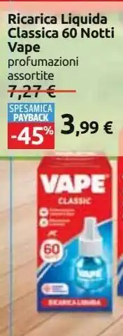 Ricarica liquida classica 60 notti vape
