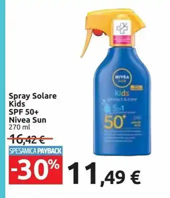 Spray solare kids spf50+ nivea sun