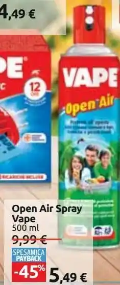 Carrefour Iper Open air spray vape offerta