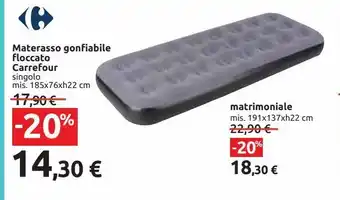 Materasso gonfiabile floccato carrefour