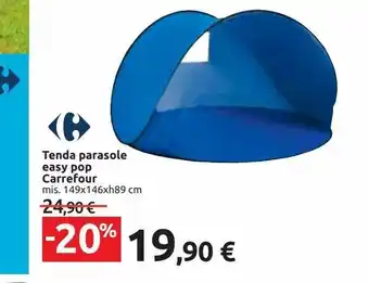 Tenda parasole easy pop carrefour