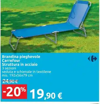 Brandina pieghevole carrefour struttura in acciaio